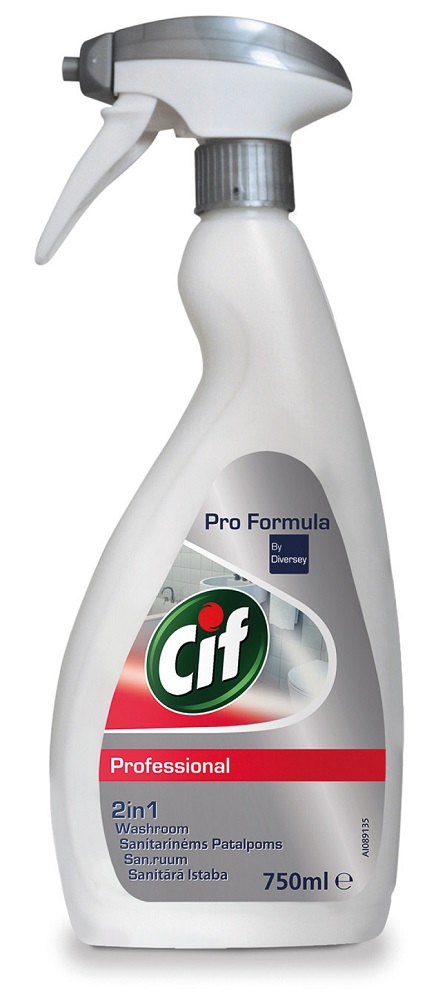 CIF Professional Washroom 2 in1, cu pulverizator, pentru curatare baie,  750ml