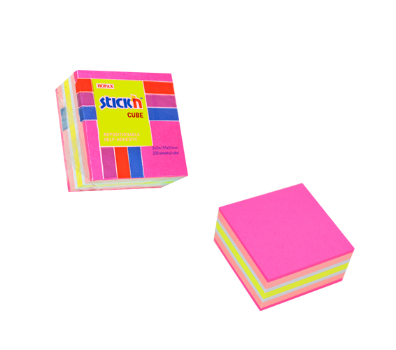 Cuburi din hartie, Cub notes autoadeziv 51 x 51 mm, 250 file, Stick