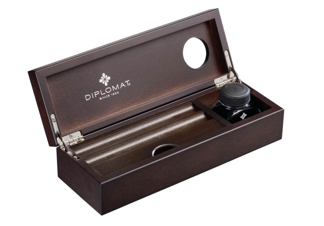 Toate produsele, Cutie din lemn pentru instrumente de scris, calimara inclusa, Diplomat - wenge - vectordirect.ro