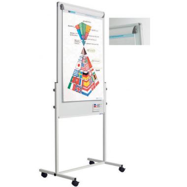 Flipchart magnetic, 120 x 75 cm, cu rotile, SMIT Combi