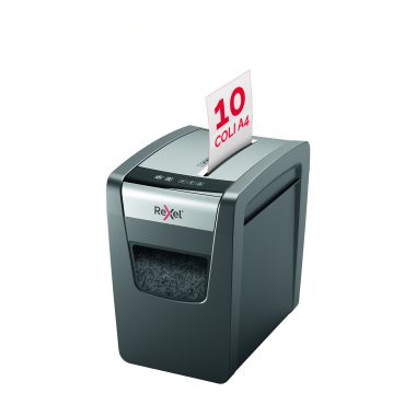 Distrugator documente manual REXEL MOMENTUM X410 Slim, P4, cross-cut (confeti), 10 coli, cos 23l, ne