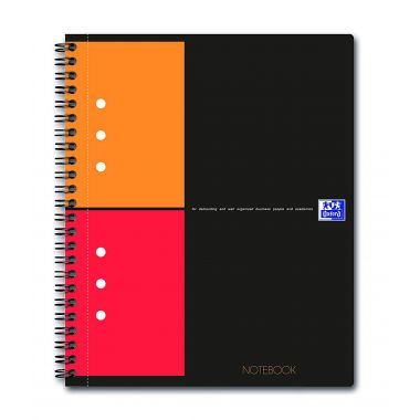 Caiet cu spirala A5+, OXFORD Int. Notebook, 80 file-80g/mp, Scribzee, coperta carton rigid - mate