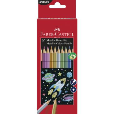 CREIOANE COLORATE METALIZATE 10 CULORI FABER-CASTELL