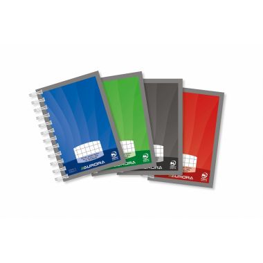 Caiet cu spirala, A7, 50 file - 90g/mp, coperti carton lucios, AURORA Mano - matematica