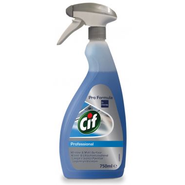 CIF Professional Window & Multisurfaces, cu pulverizator, pentru curatat geamuri, 750ml