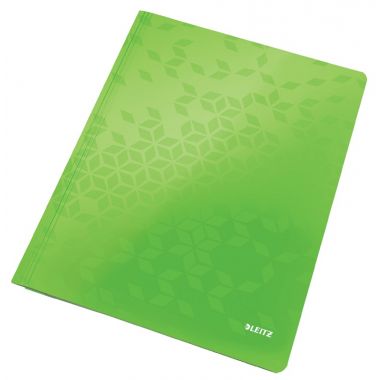 Dosar cu sina Leitz WOW, carton laminat, FSC, A4, 250 coli, verde