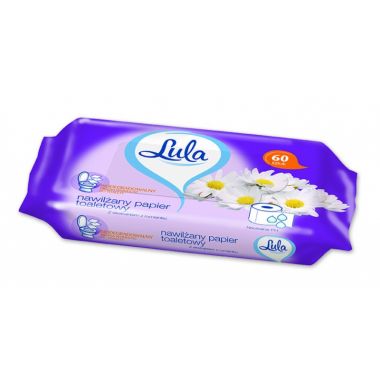Hartie igienica umeda pentru toaleta, 60 buc/pachet, Lula - miros de musetel