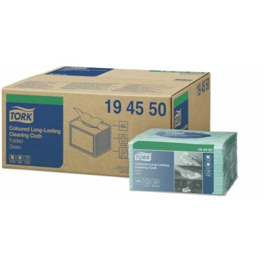 Laveta pentru curatare Tork 1 strat verde,40buc/set, 8 seturi/bax