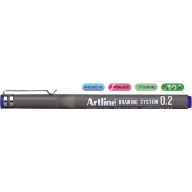 Liner pentru desen tehnic ARTLINE, varf fetru 0.2mm - albastru