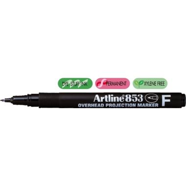 Marker permanent OHP ARTLINE 853, varf fin - 0.5mm - negru