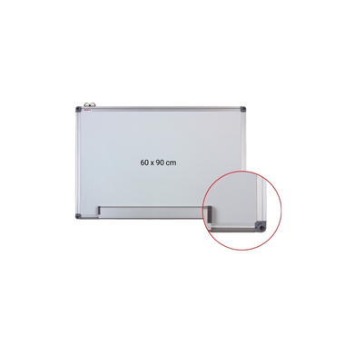 Tabla magnetica 60x90 cm, alba cu rama din aluminiu Optima