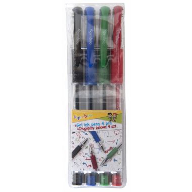 Pixuri cu gel, 4 culori/set, GIMBOO  - culori clasice asortate