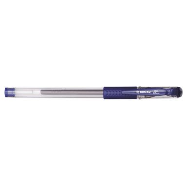Pix transparent cu gel, rubber grip, 0.5 mm, cerneala rezistenta la apa, DONAU - albastru