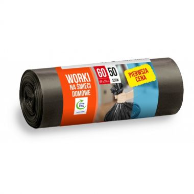 FIXI, Saci menaj rezistenti 60L, 50buc/rola, negri