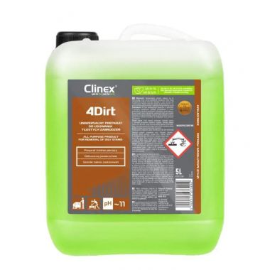 Detergent Concentrat Universal CLINEX 4 Dirt - 5 Litri pentru Degresare și Curățare Suprafețe Murdare