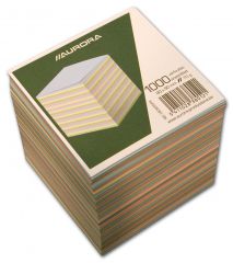 Cuburi din hartie, Rezerva cub hartie color 9x9x9cm AURORA - vectordirect.ro