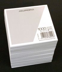 Cuburi din hartie, Rezerva cub hartie alba 9x9x9cm AURORA - vectordirect.ro