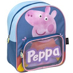 Rechizite scolare, Rucsac Peppa Pig cu buzunar transparent, 25x30x12 cm - vectordirect.ro
