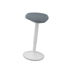 Leitz Ergo Leitz, Scaun ergonomic LEITZ Ergo, pozitie sezut/ in picioare, inaltime reglabila (57-82 cm), gri-pastel - vectordirect.ro