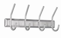 Cutii arhivare, alonje, Cuier metalic de perete ALCO, cu 4 agatatori metalice, tip carlig - argintiu - vectordirect.ro