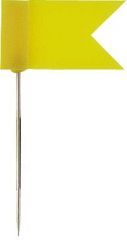 Agrafe, clipsuri, ace cu gamalie, stegulete si pioneze, Stegulete colorate, 20/cutie, ALCO - galben - vectordirect.ro