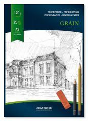 Rechizite scolare BIC Edtech Aurora, Bloc Desen A3, 20 File, 120g/mp, Carton Alb - AURORA Grain - vectordirect.ro
