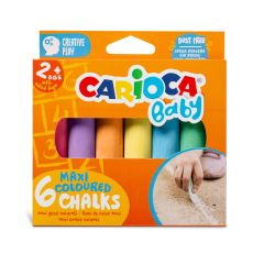 Carioca, Creta colorata, 6 culori/set, CARIOCA Baby Maxi - vectordirect.ro