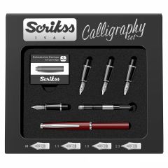 Rechizite scolare, Set Caligrafie Scrikss Calligraphy Set M - 1.1 - 1.5 - 2.3 Burgundy CT - vectordirect.ro