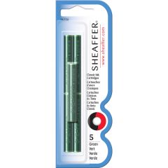 Sheaffer, Set 5 Cartuse Classic Size Proprietar Sheaffer Skrip Green - vectordirect.ro