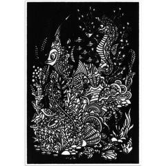 Rechizite scolare Acvila, Plansa de Catifea pentru Colorat Acvila Contrast Velvet Marin 11 - vectordirect.ro