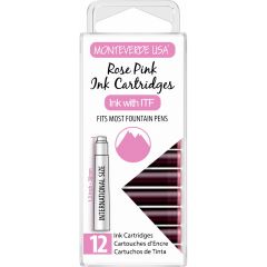 Monteverde USA, Set 12 Cartuse International Size Monteverde USA Core Rose Pink - vectordirect.ro