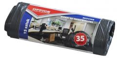 Curatenie si protocol, Saci menaj rezistenti  35L, 49 x 56cm, 18 microni, 15buc/rola, Office Products - negri - vectordirect.ro