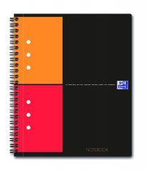 Rechizite scolare, Caiet cu spirala A5+, OXFORD Int. Notebook, 80 file-80g/mp, Scribzee, coperta carton rigid - mate - vectordirect.ro