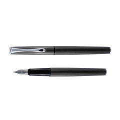 Stilouri, Stilou DIPLOMAT Esteem, cu penita B, din otel inoxidabil - black Barley - vectordirect.ro