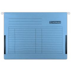 Dosar suspendabil si accesorii, Dosar suspendabil cu burduf si eticheta , bagheta metalica, 5 buc/set, DONAU - albastru - vectordirect.ro