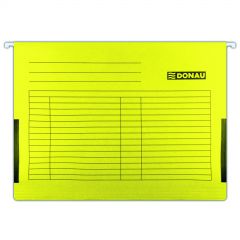 Dosar suspendabil si accesorii, Dosar suspendabil cu burduf si eticheta , bagheta metalica, 5 buc/set, DONAU - galben - vectordirect.ro