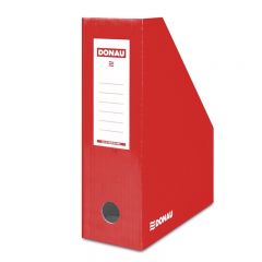 Suporturi cataloage, Suport vertical pentru cataloage, A4 - 10cm latime, din carton laminat, DONAU - rosu - vectordirect.ro