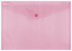 Mape din plastic, Mapa PP protectie documente A4 landscape, inchidere cu capsa, 12/set, DONAU - rosu transparent - vectordirect.ro