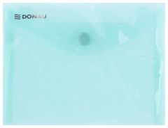 Mape din plastic Q-connect Donau, Mapa PP protectie documente A6 landscape, inchidere cu capsa, 10/set, DONAU - verde transparent - vectordirect.ro
