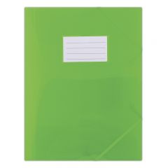 Cutii arhivare, alonje, Mapa plastic cu elastic pe colturi, cu eticheta, 480 microni, DONAU - verde transparent - vectordirect.ro