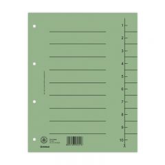 Indecsi si separatoare, Separatoare carton manila 250g/mp, 300 x 240mm, 100/set, DONAU - verde - vectordirect.ro