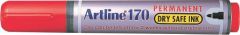 Artline, Permanent marker ARTLINE 170 - Dry safe ink, corp plastic, varf rotund 2.0mm - rosu - vectordirect.ro