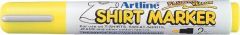 Artline, Marker pentru textile Artline T-Shirt, corp plastic, varf rotund 2.0mm - galben fluorescent - vectordirect.ro