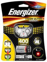 Administrativ, IT, protectia muncii, Lanterna de cap Vision Ultra, 400 lumeni, raza de 80m + 3 baterii AAA, Energizer - vectordirect.ro