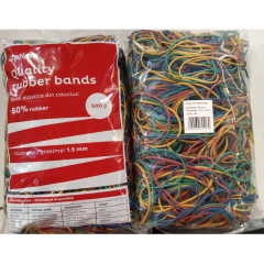 Elastice, buretiere Optima, Elastice pentru bani, 60% cauciuc, 500gr./punga, D 65, grosime 1.5mm x 1.5mm, Optima - assorted colo - vectordirect.ro