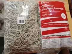 Elastice, buretiere Optima, Elastice pentru bani, 60% cauciuc, 1kg/punga, D 50, grosime 1.5mm x 1.5mm, Optima - albe - vectordirect.ro