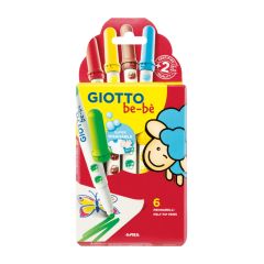 Rechizite scolare Kensington PIGNA_CAIETE Giotto, Carioca super lavabila, varf 5mm, 6 culori/cutie, GIOTTO be-be - vectordirect.ro