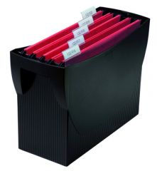 Dosar suspendabil si accesorii, Suport plastic pentru 20 dosare suspendabile, HAN Swing - negru - vectordirect.ro