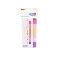 Papetarie, Stick index hartie color 45 x 15 mm, 6 x 30 file/set, Stick