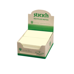 Produse Eco-Friendly, Notes autoadeziv 76 x 127 mm, hartie reciclata, 100 file, 12 buc/cutie, Stick